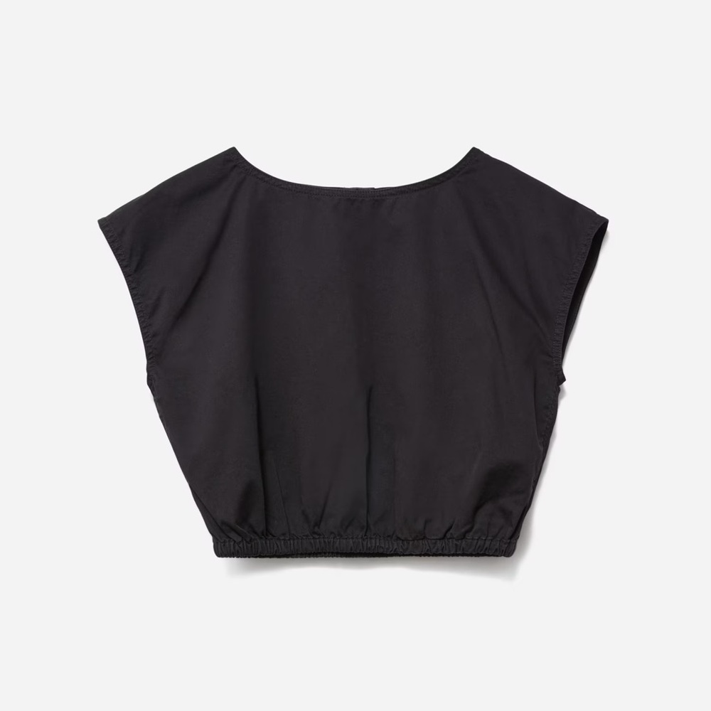 Everlane Black Cropped Bubble Top